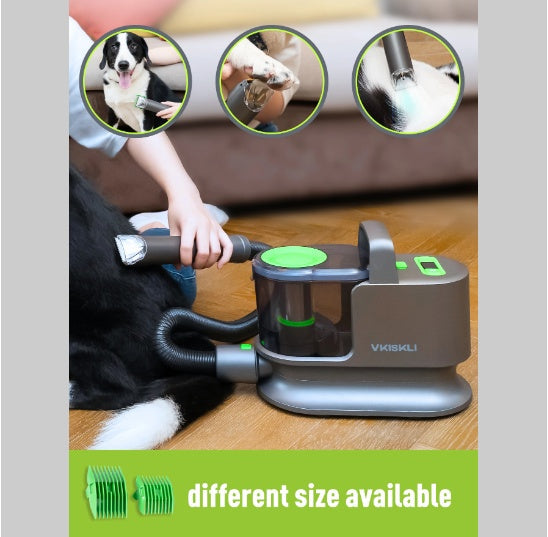4-in-1 Pet Grooming Vacuum Kit for Dogs & Cats — Deshedding Brush, Clippers & Vacuum