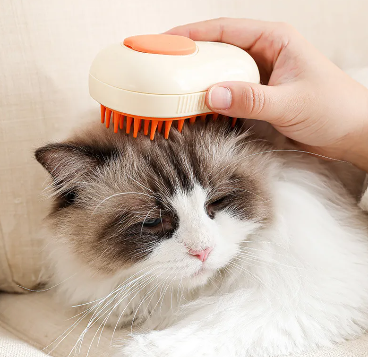 3-in-1 Steam Pet Grooming Brush — Deshed, Detangle & Massage