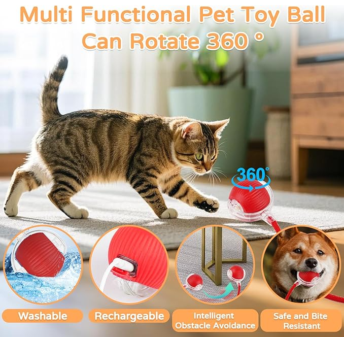 Smart Automatic Rolling Pet Ball — Interactive Cat Toy