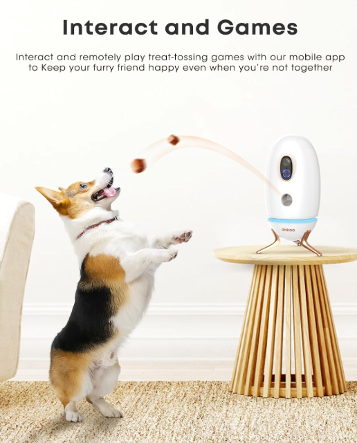 Pet Camera with Treat Dispenser — 2K HD, 330° View, 2-Way Audio