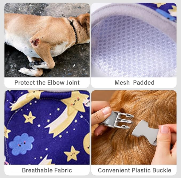Dog Knee & Elbow Protector Pad — Joint Support Wrap for Medium & Large Dogs