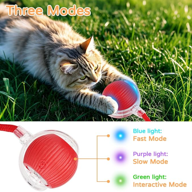 Smart Automatic Rolling Pet Ball — Interactive Cat Toy
