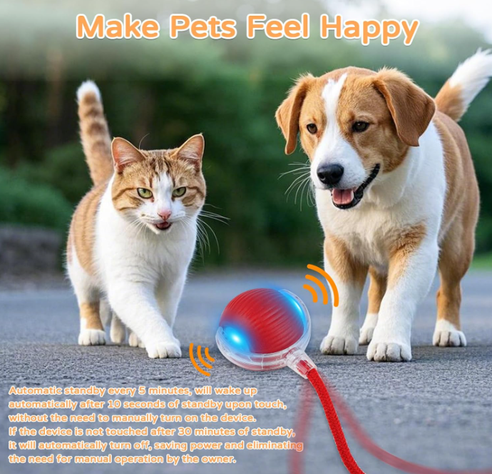 Smart Automatic Rolling Pet Ball — Interactive Cat Toy